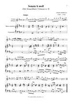 Náhled not [1] - Mattheson Johann (1681 - 1764) - Sonata in B minor (Der brauchbare Virtuoso n. 8)