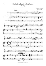 Náhled not [1] - Albinoni Tomaso (1671 - 1750) - Sinfonia a flauto solo e basso (Biblioteca Palatina 14)