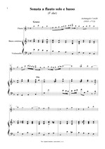 Náhled not [1] - Corelli Arcangelo (1653 - 1713) - Sonata a flauto solo e basso (Biblioteca Palatina 17)