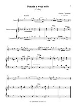 Náhled not [1] - Colombani Quirino (? - 1735) - Sonata a voce solo (Biblioteca Palatina 18)