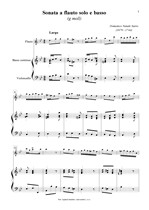 Náhled not [1] - Sarro Domenico Natale (1679 - 1744) - Sonata a flauto solo e basso (Biblioteca Palatina 24)