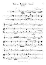 Náhled not [1] - Sarro Domenico Natale (1679 - 1744) - Sonata a flauto solo e basso (Biblioteca Palatina 25)