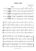 Náhled not [1] - Scarlatti Alessandro (1659 - 1725) - Sonata a moll (úprava)