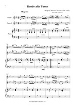 Náhled not [1] - Mozart Wolfgang Amadeus (1756 - 1791) - Rondo alla Turca (arr. Petr Zapletal)