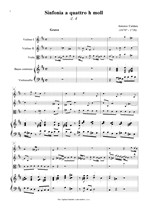 Náhled not [1] - Caldara Antonio (1670? - 1736) - Sinfonia a quattro h moll (č. 4)