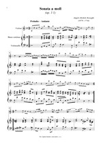 Náhled not [1] - Besseghi Angelo Michele (1670 - 1744) - Sonata a moll