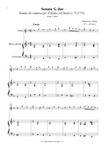 Náhled not [1] - Thornowitz Henry (17. - 18. stol.) - Sonata F dur (traspozice)