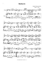 Náhled not [1] - Bach Johann Sebastian (1685 - 1750) - Badinerie ze Suity h moll (BWV 1067) - klavírní výtah