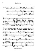 Náhled not [2] - Bach Johann Sebastian (1685 - 1750) - Badinerie ze Suity h moll (BWV 1067) - klavírní výtah