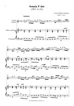 Náhled not [1] - Telemann Georg Philipp (1681 - 1767) - Sonata in F major (TWV 41:F3)