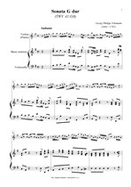 Náhled not [1] - Telemann Georg Philipp (1681 - 1767) - Sonata G dur (TWV 41:G8)