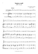 Náhled not [1] - Telemann Georg Philipp (1681 - 1767) - Sonata in A minor (TWV 41:a5)