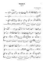 Náhled not [1] - Braun Jean Daniel (? - 1740) - Sonata I. op. 8/1
