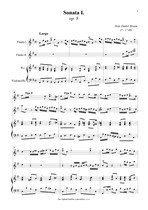 Náhled not [1] - Braun Jean Daniel (? - 1740) - Sonata I. op. 8/1