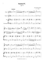 Náhled not [1] - Braun Jean Daniel (? - 1740) - Sonata IV. op. 8/4