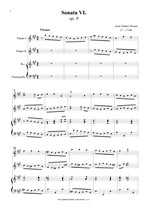 Náhled not [1] - Braun Jean Daniel (? - 1740) - Sonata VI. op. 8/6