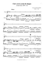 Náhled not [1] - Händel Georg Friedrich (1685 - 1759) - Ciel e terra armi di sdegno (Tamerlano HWV 18) - klavírní výtah