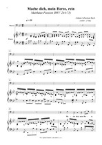 Náhled not [1] - Bach Johann Sebastian (1685 - 1750) - Mache dich, mein Herze, rein Matthäus-Passion BWV 244-75) - klavírní výtah