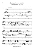 Náhled not [1] - Bach Johann Sebastian (1685 - 1750) - Quoniam tu solus sanctus (Mass in B minor BWV 232) - piano reduction