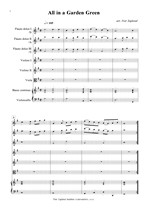 Náhled not [1] - Zapletal Petr (*1965) - All in a Garden Green (English Country Dance) - arrangement