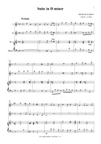 Náhled not [1] - Barre de la Michel (1675 - 1745) - Suite in D minor (op. 1/3)