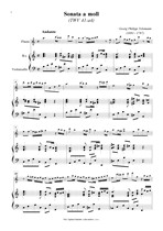 Náhled not [1] - Telemann Georg Philipp (1681 - 1767) - Sonata in A minor (TWV 41:a4)