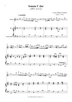 Náhled not [1] - Telemann Georg Philipp (1681 - 1767) - Sonata in C major (TWV 41:C2)