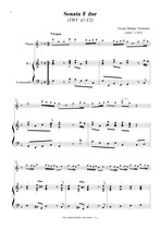 Náhled not [1] - Telemann Georg Philipp (1681 - 1767) - Sonata in F major (TWV 41:F2)
