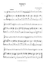 Náhled not [1] - Braun Jean Daniel (? - 1740) - Sonata I. op.7/1