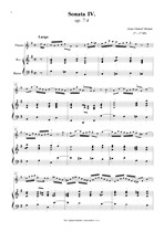 Náhled not [1] - Braun Jean Daniel (? - 1740) - Sonata IV. op.7/4
