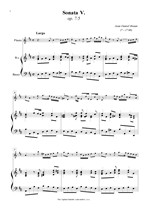 Náhled not [1] - Braun Jean Daniel (? - 1740) - Sonata V. op.7/5