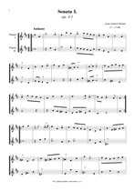Náhled not [1] - Braun Jean Daniel (? - 1740) - Sonáty I. - III. (op. 4)