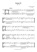 Náhled not [1] - Braun Jean Daniel (? - 1740) - Sonáty IV. - VI. (op. 4)
