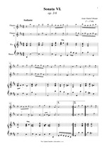 Náhled not [1] - Braun Jean Daniel (? - 1740) - Sonata VI. (op. 3/6)