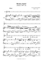 Náhled not [1] - Händel Georg Friedrich (1685 - 1759) - Hymen, haste! (Semele, HWV 58) - piano reduction
