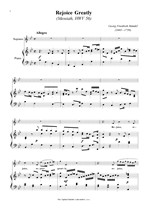 Náhled not [1] - Händel Georg Friedrich (1685 - 1759) - Rejoice Greatly (Messiah, HWV 56) - klavírní výtah