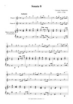 Náhled not [1] - Sammartini Giuseppe (1693 - 1750) - Sonata 8