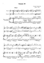 Náhled not [1] - Sammartini Giuseppe (1693 - 1750) - Sonata 10