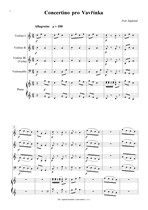 Náhled not [1] - Zapletal Petr (*1965) - Concertino pro Vavřínka (Concertino for Lawrence)