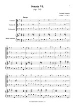 Náhled not [1] - Bianchi Giovanni (1660? - 1720?) - Triosonata e moll (op. 1/6)
